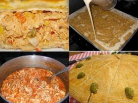 Torta de frango de liquidificador