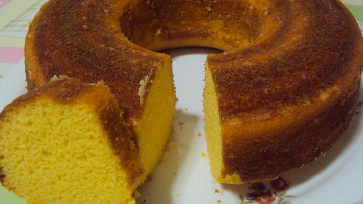 bolo de fubá sem glúten, sem lactose e sem açúcar
