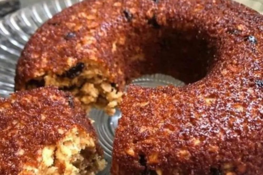 receita de bolo de amendoim e aveia fit