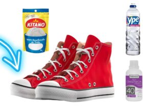como limpar a parte branca dos tênis e havaianas