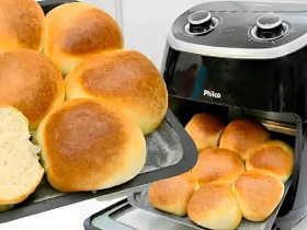 pão caseiro na airfryer