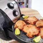 bisteca suína muito suculenta feita na air fryer