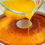 bolo de laranja com calda quente