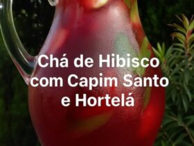 receita de chá de hibisco com capim santo e hortelã