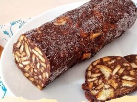 salame de chocolate caseiro