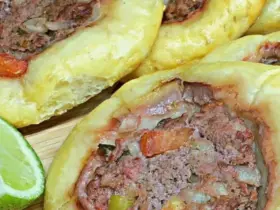 esfiha aberta de carne