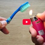 queimando a escova de dente